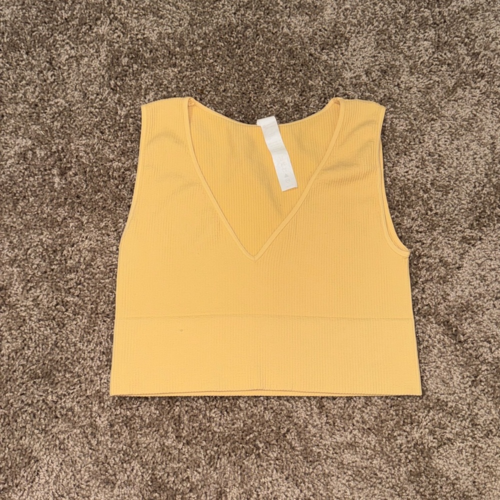 light orange workout tank top